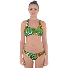 Tropical Pelican Tiger Jungle Cross Back Hipster Bikini Set by snowwhitegirl