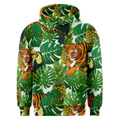 Tropical Pelican Tiger Jungle Men s Overhead Hoodie by snowwhitegirl