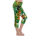 Tropical Pelican Tiger Jungle Lightweight Velour Capri Yoga Leggings View3