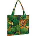 Tropical Pelican Tiger Jungle Black Mini Tote Bag View2