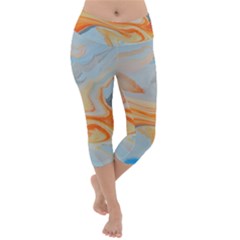 Fire Spear Lightweight Velour Capri Yoga Leggings by WILLBIRDWELL