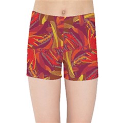 Colorful Abstract Ethnic Style Pattern Kids Sports Shorts by dflcprints