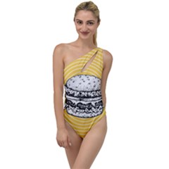 Pop Art Hamburger  To One Side Swimsuit by Valentinaart