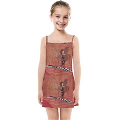 Cute Fairy Dancing On A Piano Kids Summer Sun Dress by FantasyWorld7