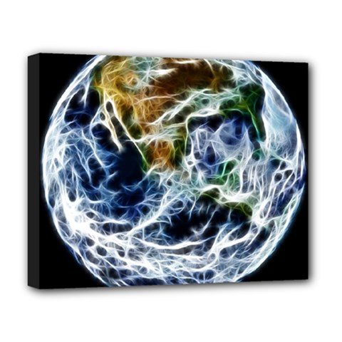 Spherical Science Fractal Planet Deluxe Canvas 20  X 16  (stretched) by Nexatart