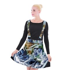 Spherical Science Fractal Planet Suspender Skater Skirt by Nexatart