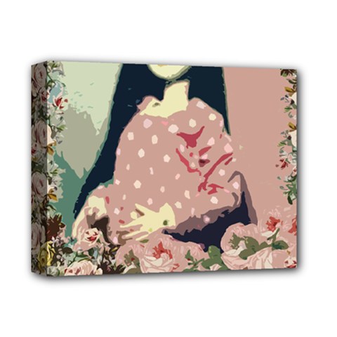 Rose Floral Doll Deluxe Canvas 14  X 11  (stretched) by snowwhitegirl