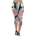 Rose Floral Doll Lightweight Velour Capri Leggings  View2