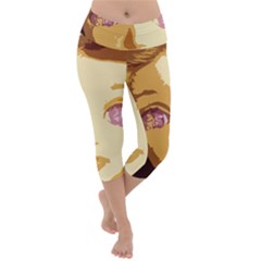 Butterfly Eyes Lightweight Velour Capri Yoga Leggings by snowwhitegirl