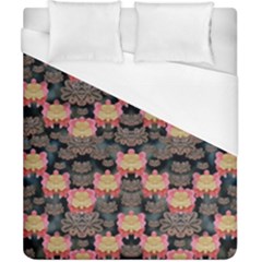 Heavy Metal Meets Power Of The Big Flower Duvet Cover (california King Size) by pepitasart