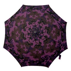 Camouflage Violet Hook Handle Umbrellas (small) by snowwhitegirl