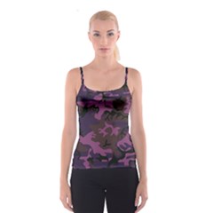 Camouflage Violet Spaghetti Strap Top by snowwhitegirl