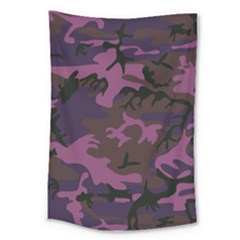 Camouflage Violet Large Tapestry by snowwhitegirl