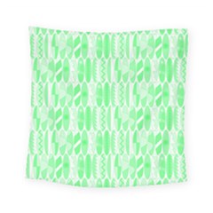 Bright Lime Green Colored Waikiki Surfboards  Square Tapestry (small) by PodArtist