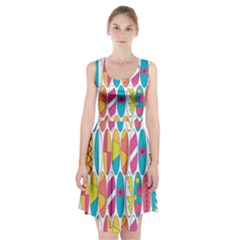 Mini Rainbow Colored Waikiki Surfboards  Racerback Midi Dress by PodArtist