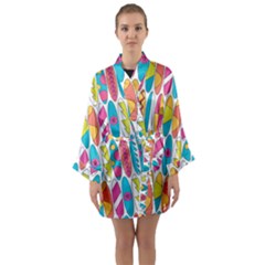 Mini Rainbow Colored Waikiki Surfboards  Long Sleeve Kimono Robe by PodArtist