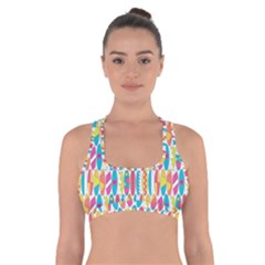 Rainbow Colored Waikiki Surfboards  Cross Back Sports Bra by PodArtist