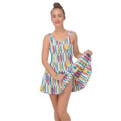 Rainbow Colored Waikiki Surfboards  Inside Out Casual Dress by PodArtist