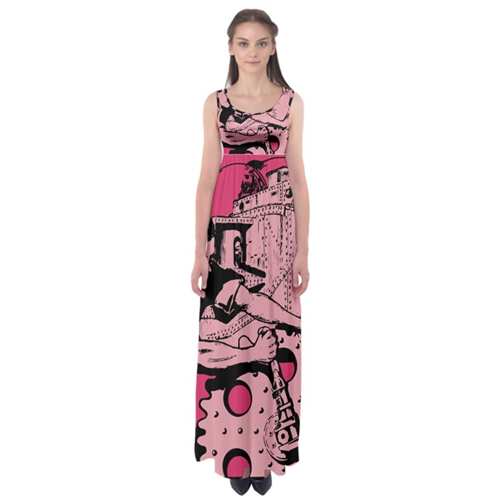 Working Woman Empire Waist Maxi Dress