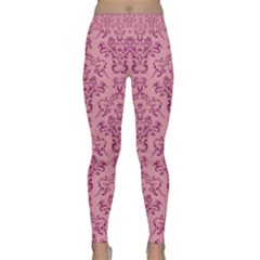 Victorian Pink Ornamental Classic Yoga Leggings by snowwhitegirl