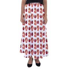 Pasta Pattern Flared Maxi Skirt by snowwhitegirl