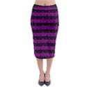 Zombie Purple and Black Halloween Nightmare Stripes  Midi Pencil Skirt View1