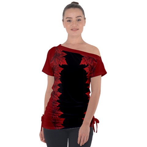 Canada Maple Leaf Tie-up Tee by CanadaSouvenirs