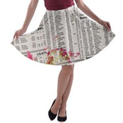 Background 1770129 1920 A-line Skater Skirt by vintage2030