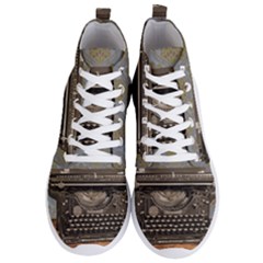 Typewriter Men s Lightweight High Top Sneakers by vintage2030