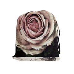 Vintage Rose Drawstring Pouch (xl) by vintage2030