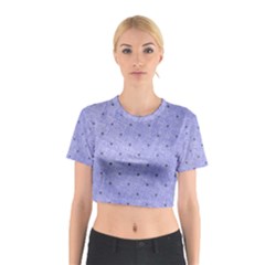 Dot Blue Cotton Crop Top by vintage2030