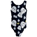 Cute Kawaii Popcorn pattern Kids  Cut-Out Back One Piece Swimsuit View1