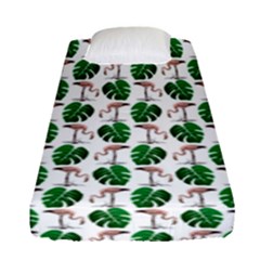 Flamingo Leaf Patttern Fitted Sheet (single Size) by snowwhitegirl