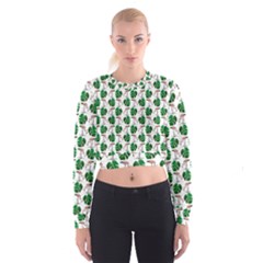 Flamingo Leaf Patttern Cropped Sweatshirt by snowwhitegirl