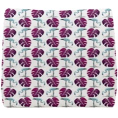 Flamingo Leaf Patttern Blue Seat Cushion by snowwhitegirl