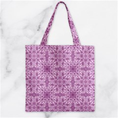 Ornamental Pink Zipper Grocery Tote Bag by snowwhitegirl