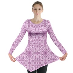 Ornamental Pink Long Sleeve Tunic  by snowwhitegirl