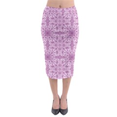 Ornamental Pink Midi Pencil Skirt by snowwhitegirl