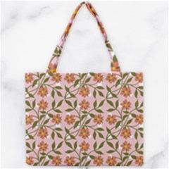 Pink Dot Floral Mini Tote Bag by snowwhitegirl