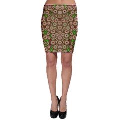 Flower Wreaths And Ornate Sweet Fauna Bodycon Skirt by pepitasart