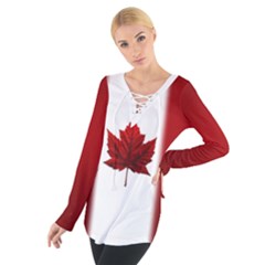 Canada Flag  Tie Up Tee by CanadaSouvenirs