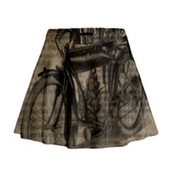 Bicycle Letter Mini Flare Skirt by vintage2030