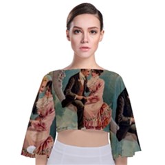 Valentine 1171222 1280 Tie Back Butterfly Sleeve Chiffon Top by vintage2030