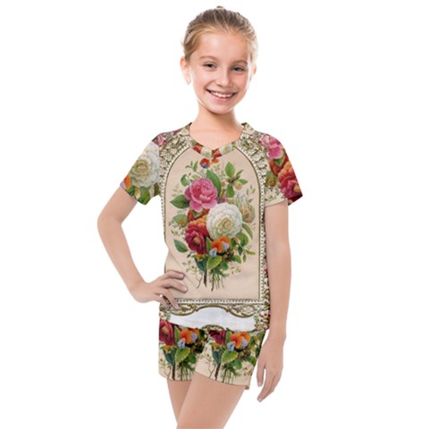 Ornate 1171143 1280 Kids  Mesh Tee And Shorts Set by vintage2030