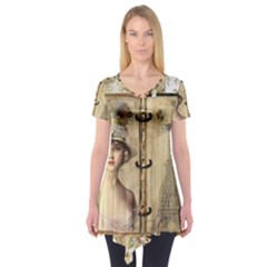 Paris 1122617 1920 Short Sleeve Tunic  by vintage2030