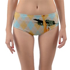 Retro 1107644 1920 Reversible Mid-waist Bikini Bottoms by vintage2030