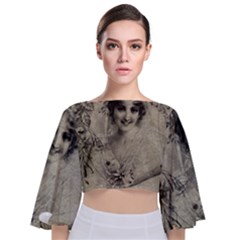 Vintage 1079414 1920 Tie Back Butterfly Sleeve Chiffon Top by vintage2030