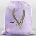 Cute Little Pegasus With Butterflies Drawstring Bag (Large) View1