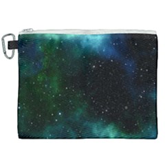 Galaxy Sky Blue Green Canvas Cosmetic Bag (xxl) by snowwhitegirl