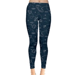 Retro Space Pattern Leggings  by JadehawksAnD